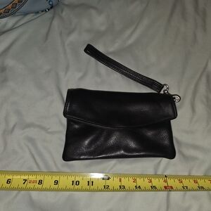 Elegant Black Leather Clutch